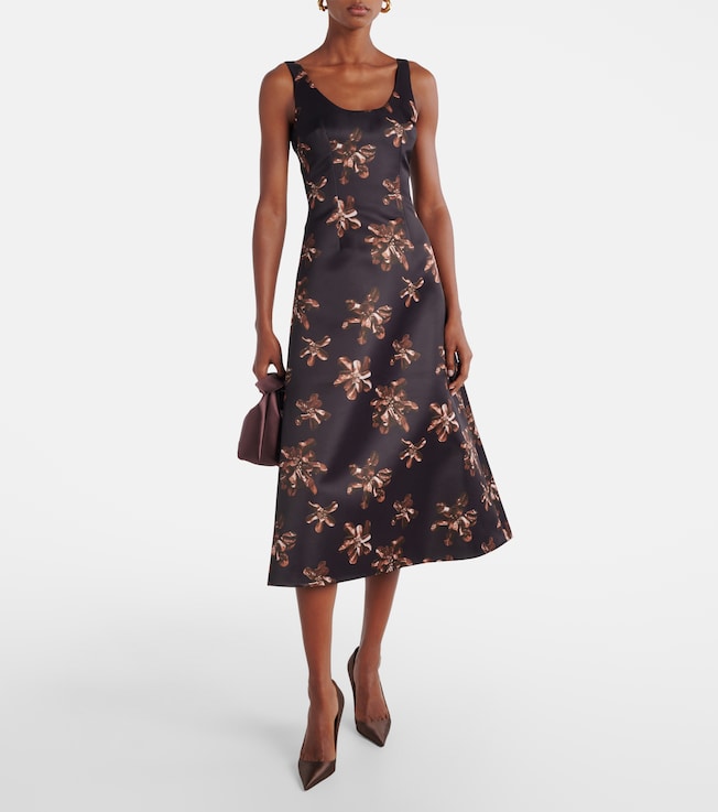 Emilia Wickstead Tippi floral genzianella midi dress