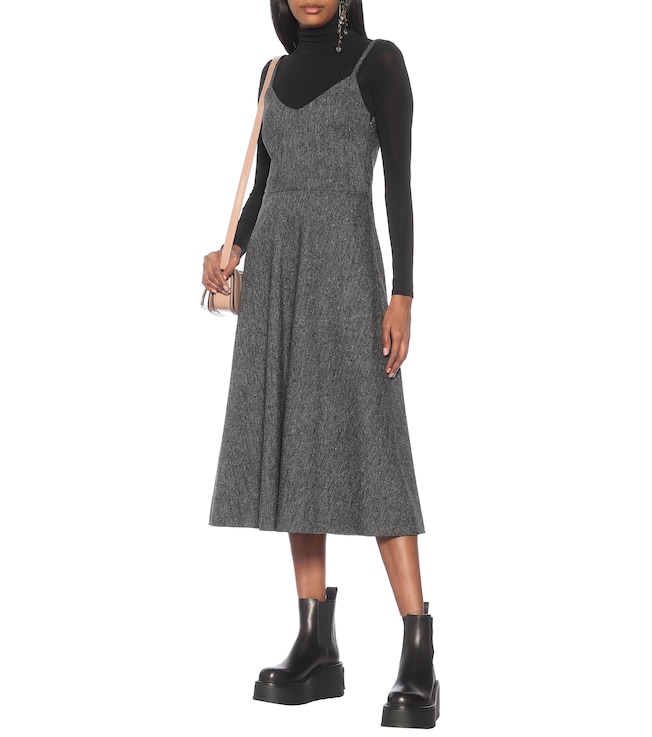 Valentino Valentino wool crêpe slip dress