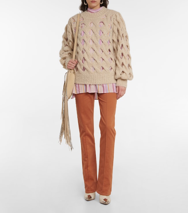 Isabel Marant Eggie open-knit mohair wool-blend sweater
