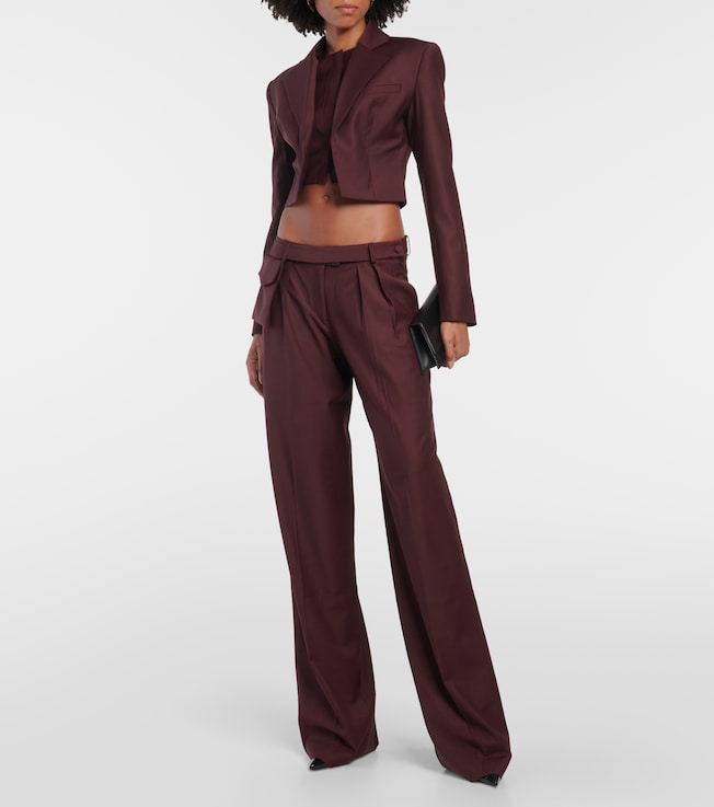 Aya Muse Sylvia mid-rise straight wool pants