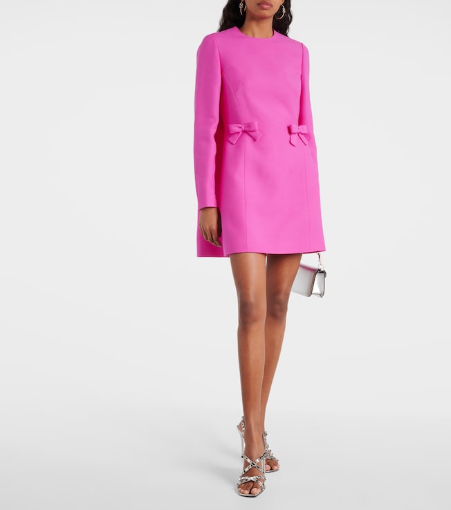 Valentino Crêpe Couture bow-detail minidress