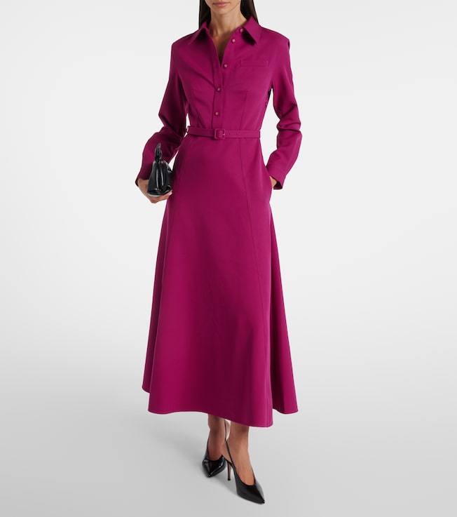 Roland Mouret Belted crêpe shirt dress