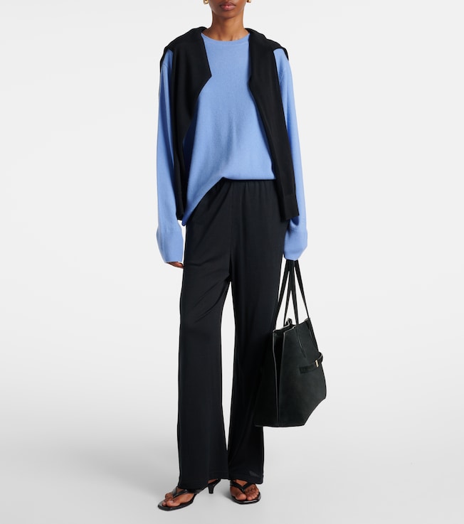 TOTEME Cotton and silk straight pants