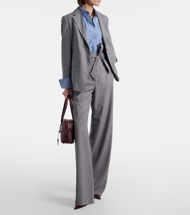 Max Mara Salpa virgin wool wide-leg pants