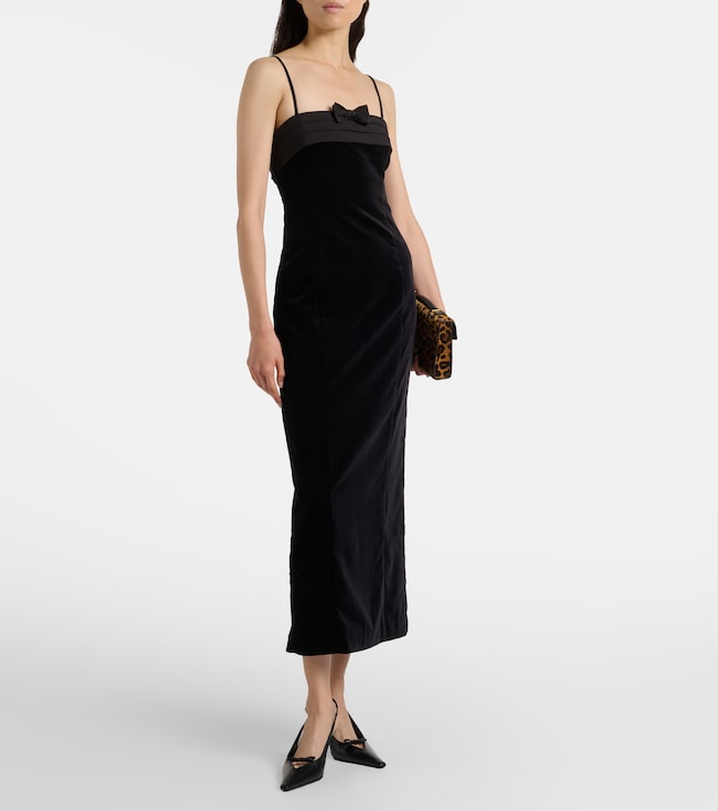 POSSE Quincy cotton velvet cocktail dress