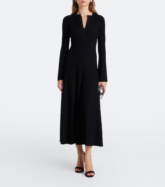 SIMKHAI Genna ribbed-knit midi dress