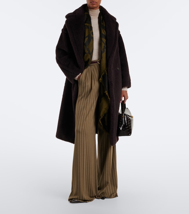 Max Mara Alpaca, wool, and silk teddy coat