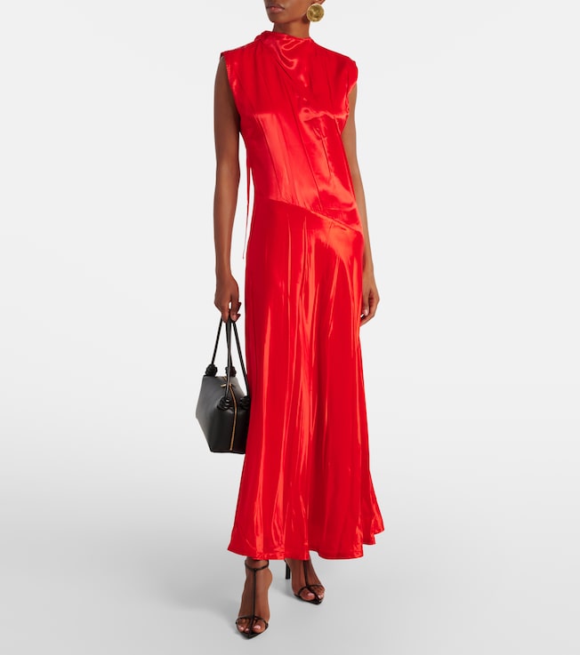 Jil Sander Satin midi dress