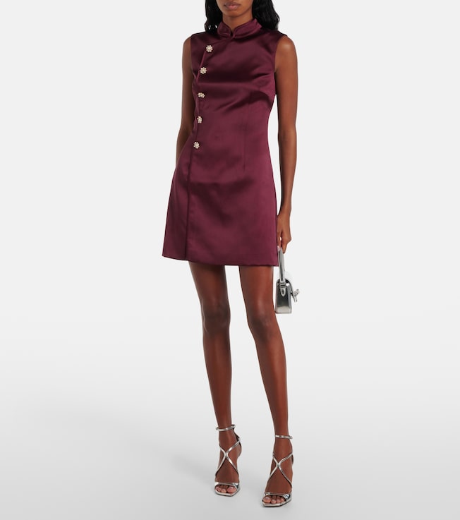 self-portrait Satin minidress