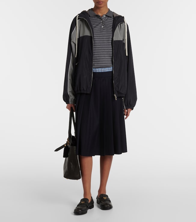 Miu Miu Logo oversized track jacket