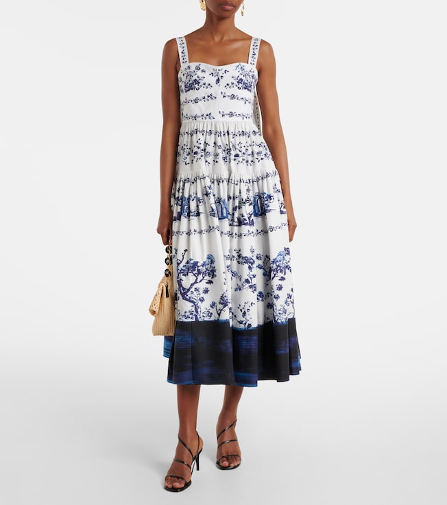 Erdem Flared cotton midi dress