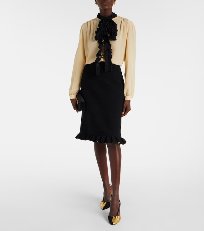 Valentino Ruffled silk crêpe de chine blouse
