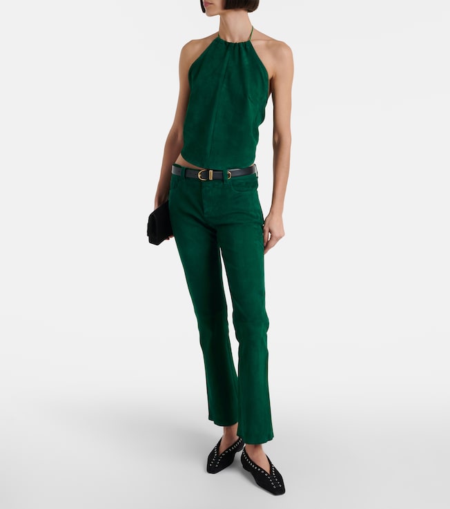 Stouls Rosie halterneck suede top