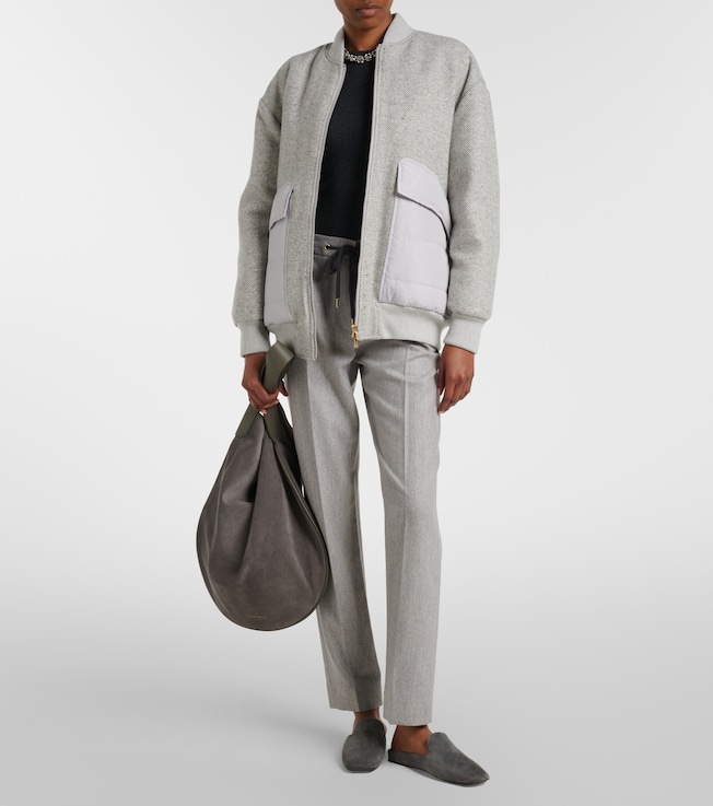 Eleventy Wool and cashmere tapered pants
