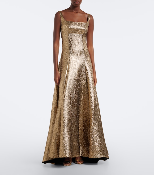 Roland Mouret Lamé jacquard gown