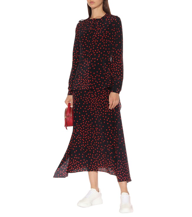 Stella McCartney Polka-dot silk-crêpe maxi dress