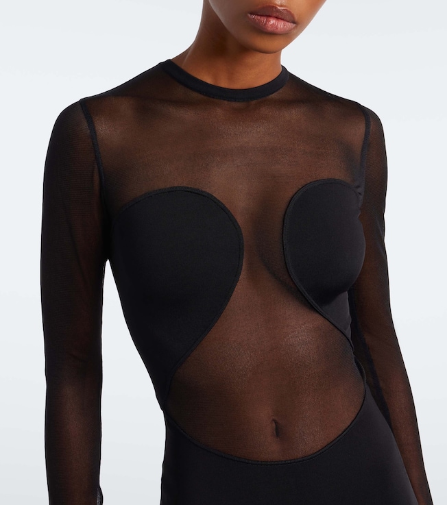 Alaïa Alaïa Semi-sheer paneled minidress