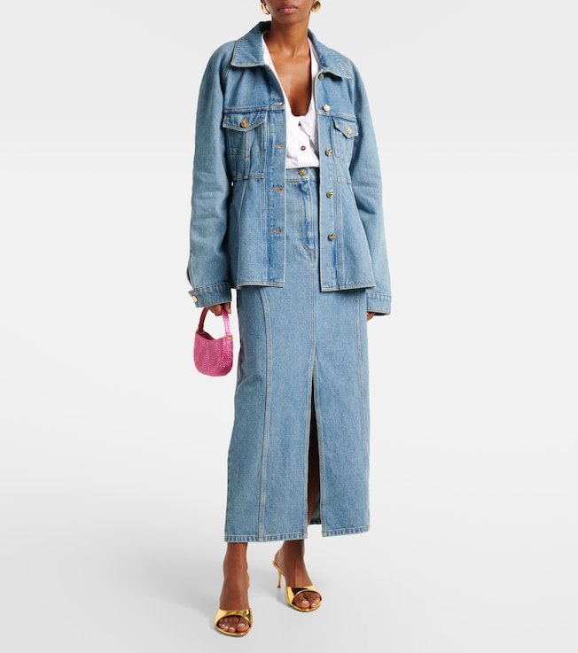 Nina Ricci Denim midi skirt