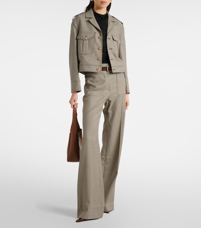 Nili Lotan Christophe virgin wool flared pants