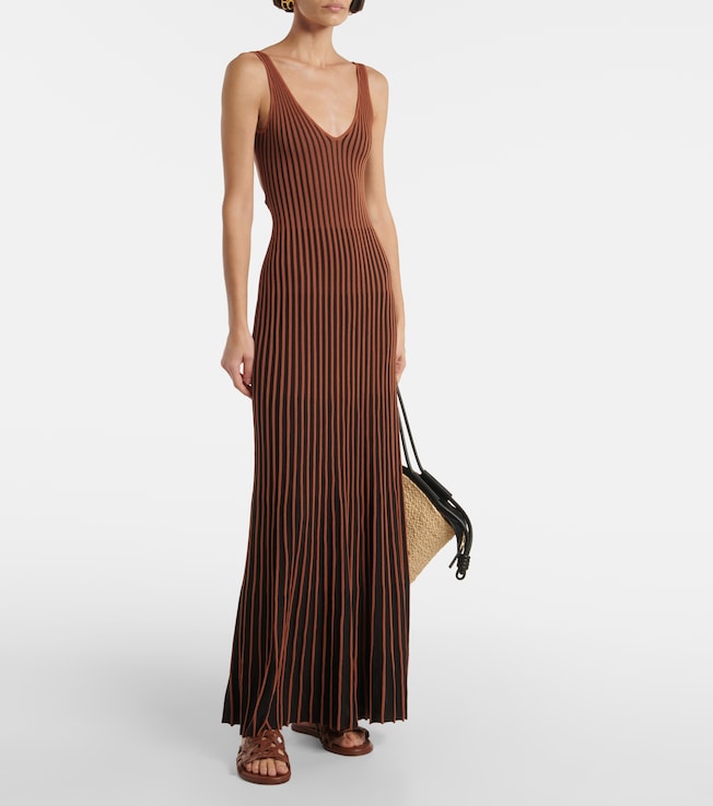Staud Claretta pleated maxi dress