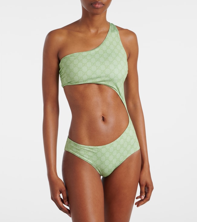 Gucci GG printed cutout swimsuit