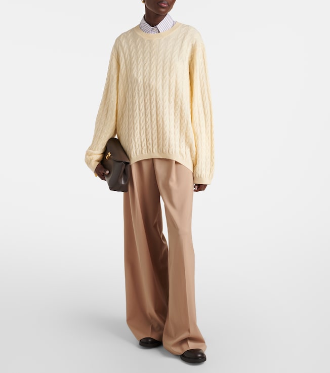 Jardin des Orangers Cable-knit wool and cashmere sweater