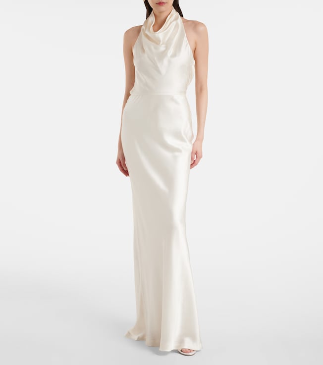 Rebecca Vallance Bridal Attia halterneck silk gown