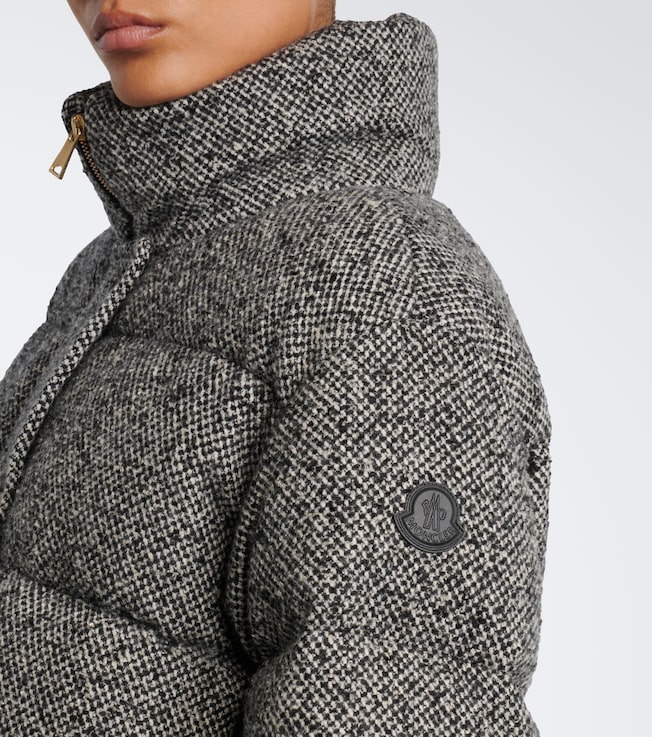 Moncler Moncler Wool-blend tweed down jacket