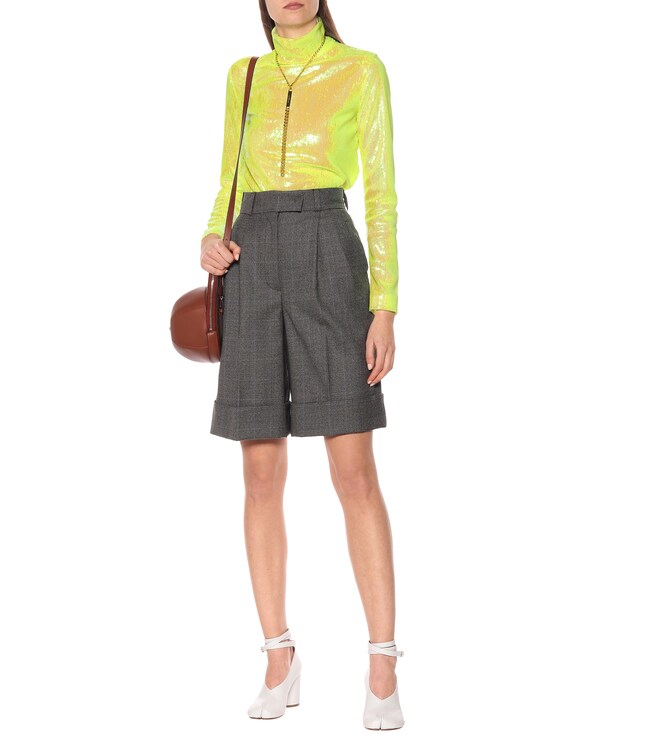 MM6 Maison Margiela Sequined high-neck top