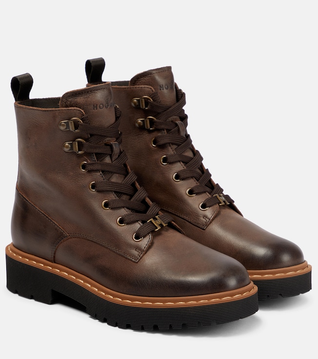 Hogan Leather ankle boots