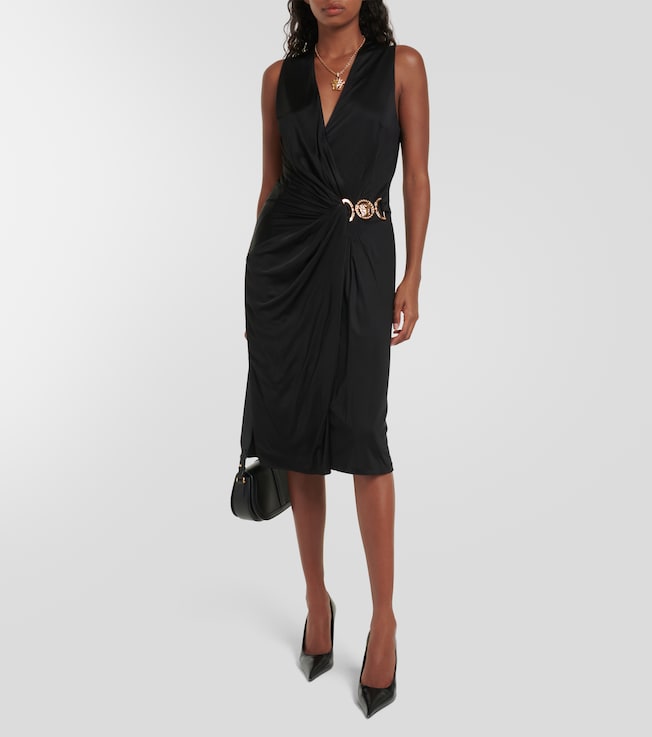 Versace Medusa '95 draped midi dress