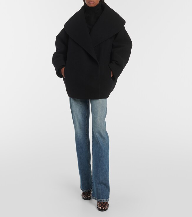 Alaïa Cocoon wrap virgin wool coat