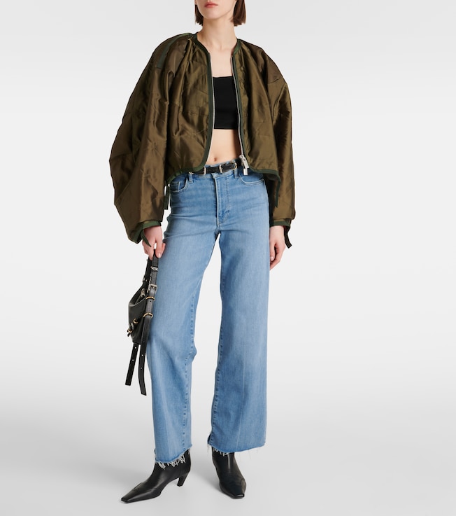 FRAME Le Slim Palazzo high-rise wide-leg jeans