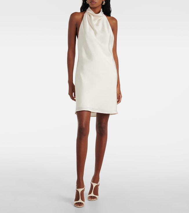Rotate Halterneck satin minidress