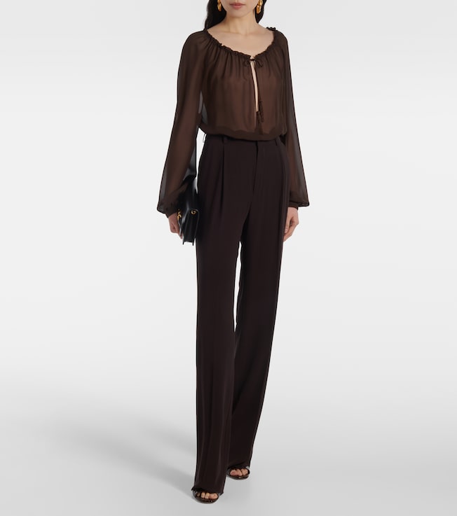 Tom Ford Sheer silk georgette blouse