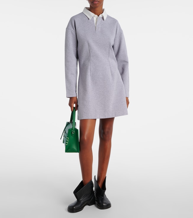 Jw Anderson Cotton-blend jersey polo dress