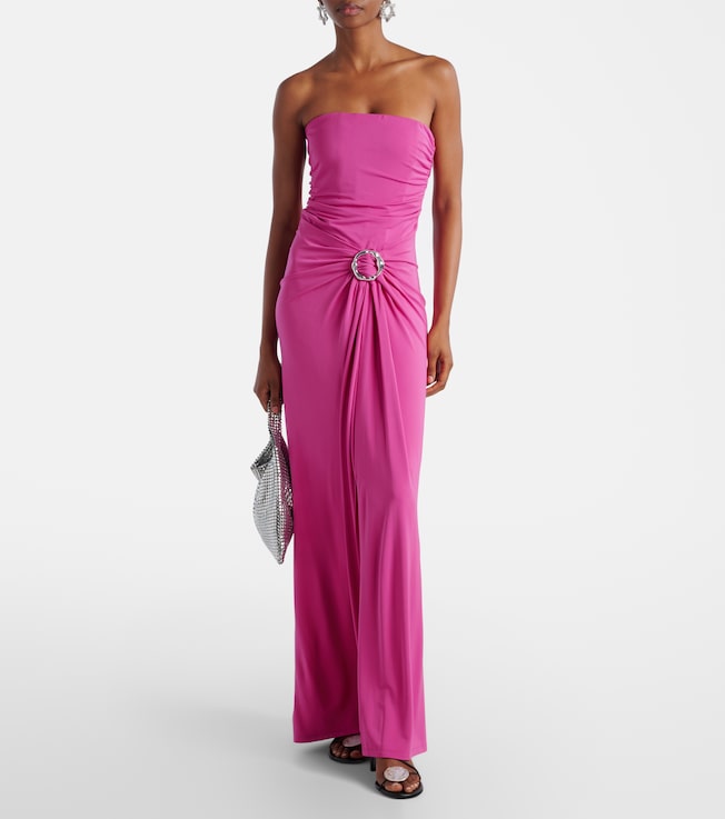 SIMKHAI Emma gathered jersey bustier dress