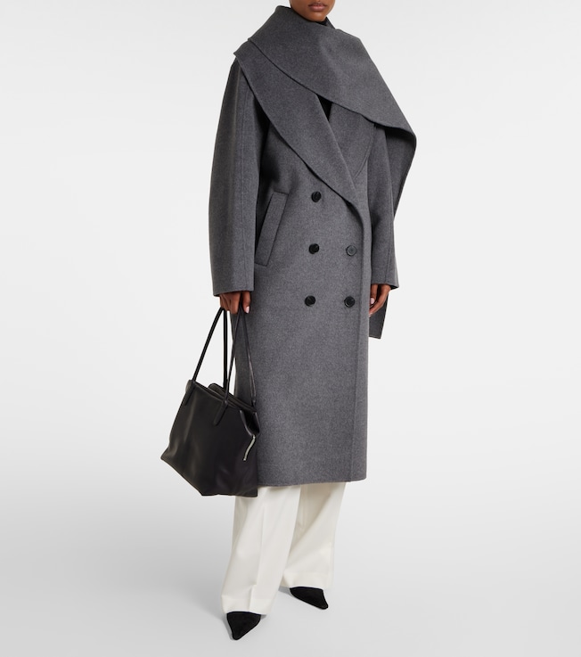 Róhe Scarf-detail wool and cashmere coat