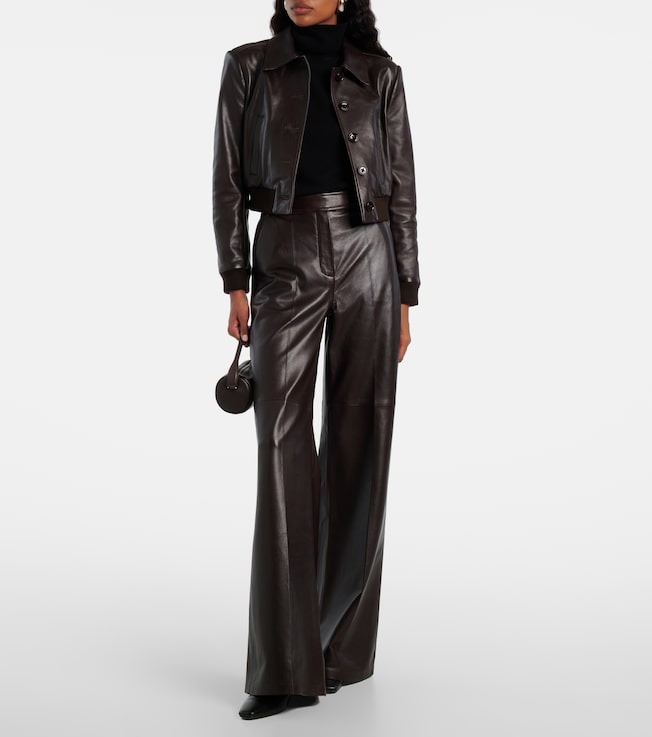 Dorothee Schumacher Sleek Statement cropped leather jacket