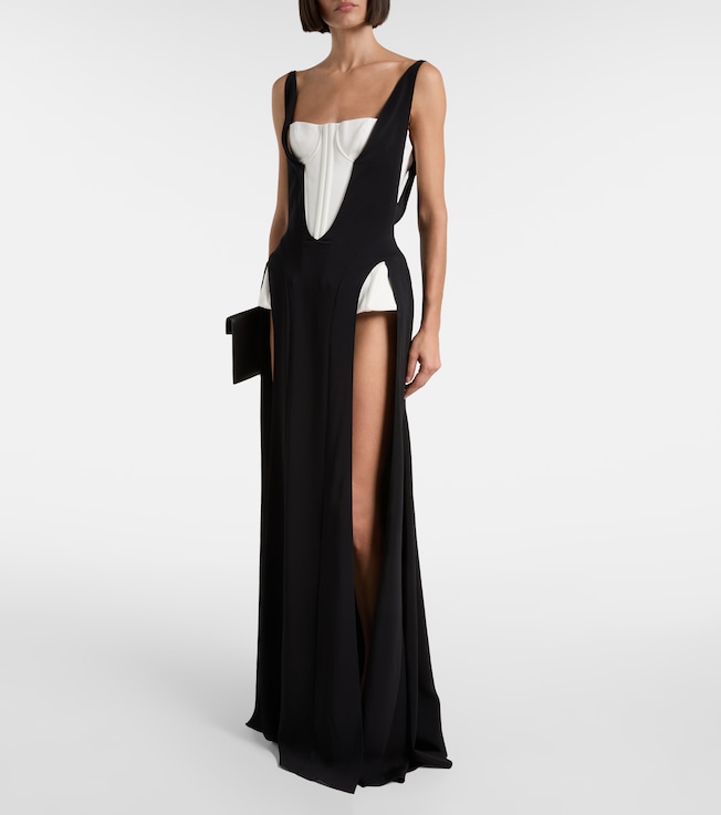Mugler re/edit crêpe corset gown