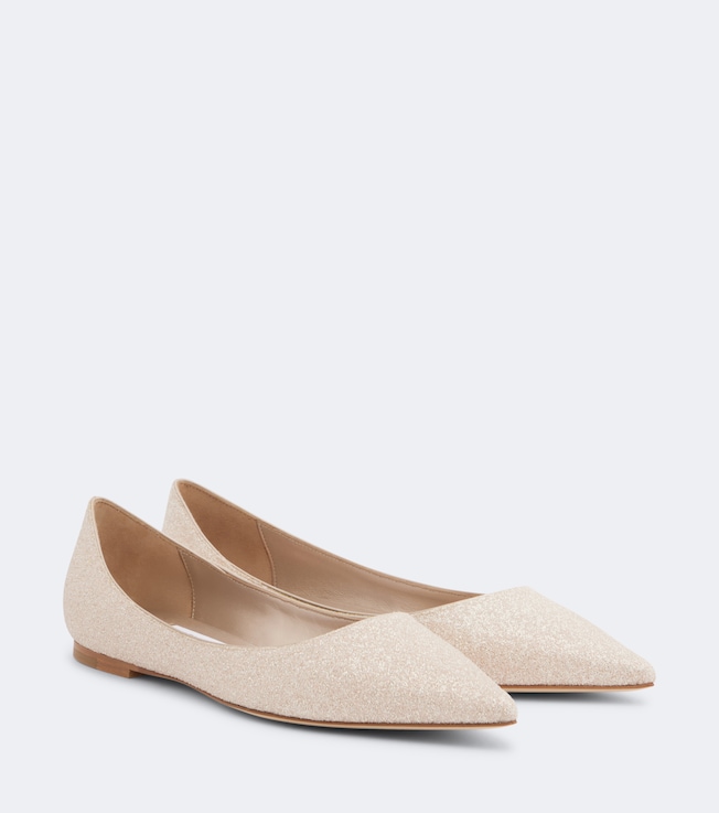 JIMMY CHOO Love glitter ballet flats