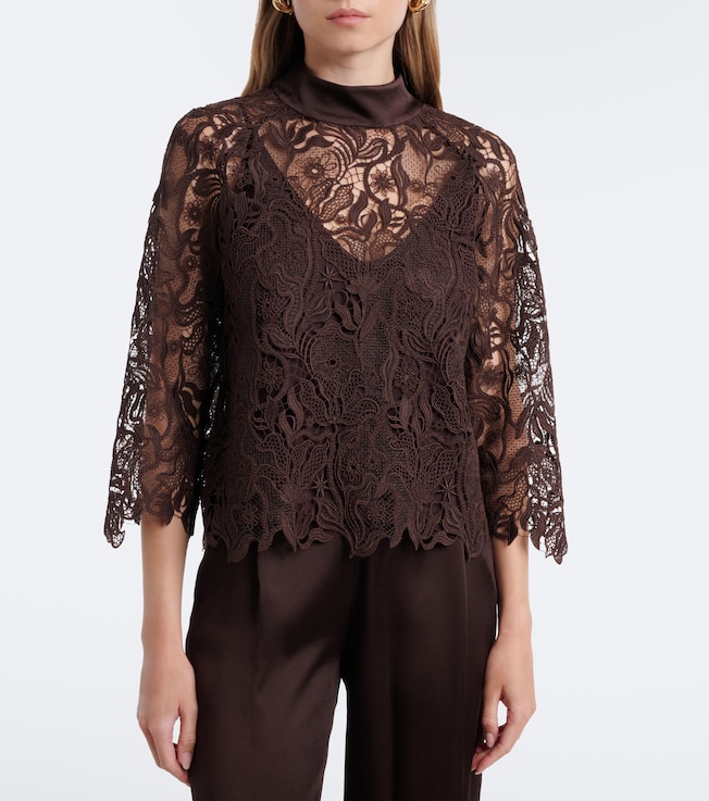 Max Mara Floral lace top