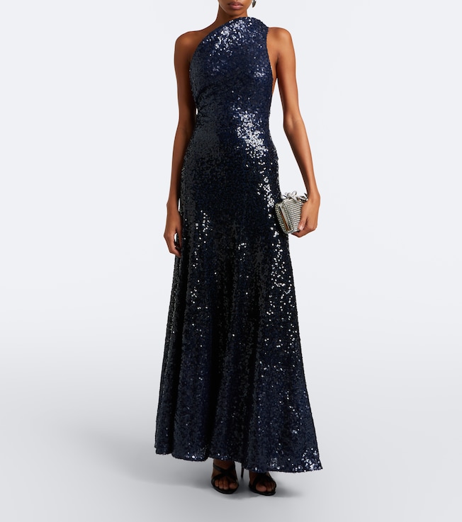 Christopher Esber Christopher Esber Sequined one-shoulder open-back gown