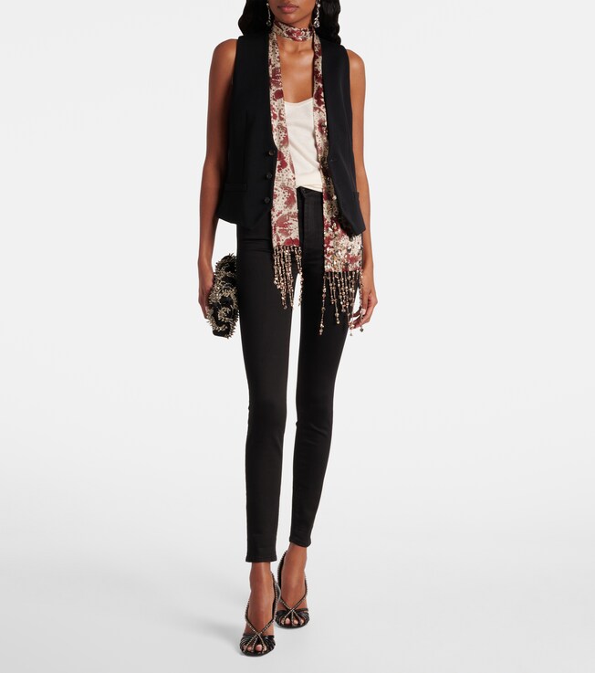 7 For All Mankind Slim Illusion high-rise skinny jeans