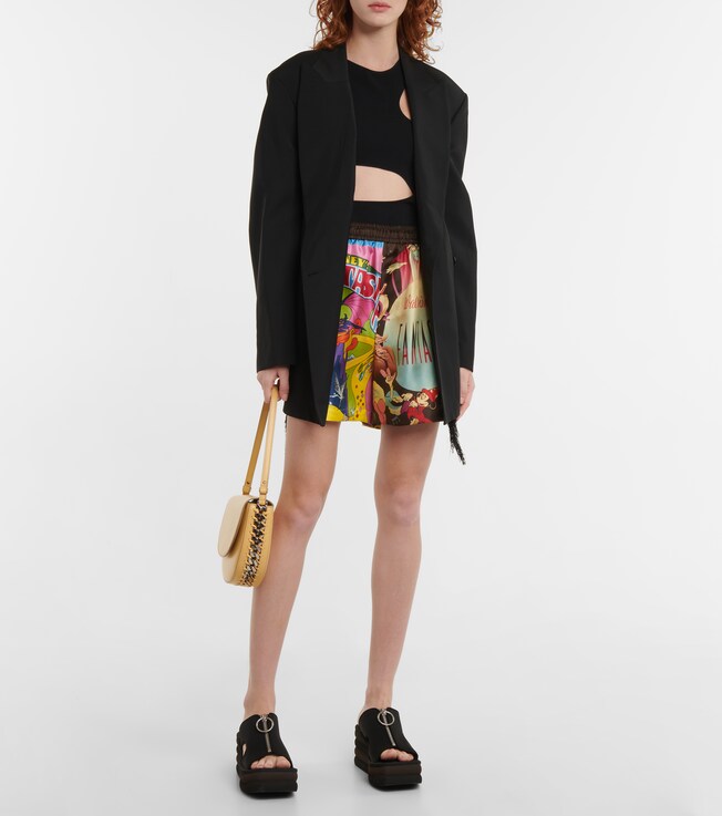 Stella McCartney x Disney® printed silk twill shorts