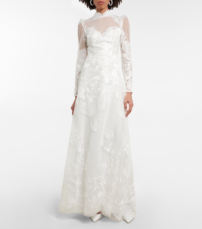 Costarellos Embroidered gown