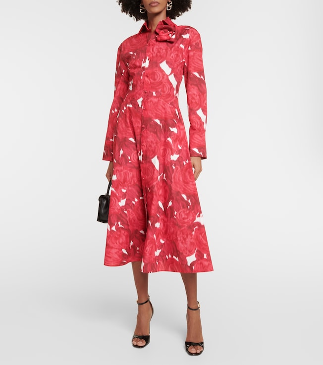 Valentino Floral cotton shirt dress