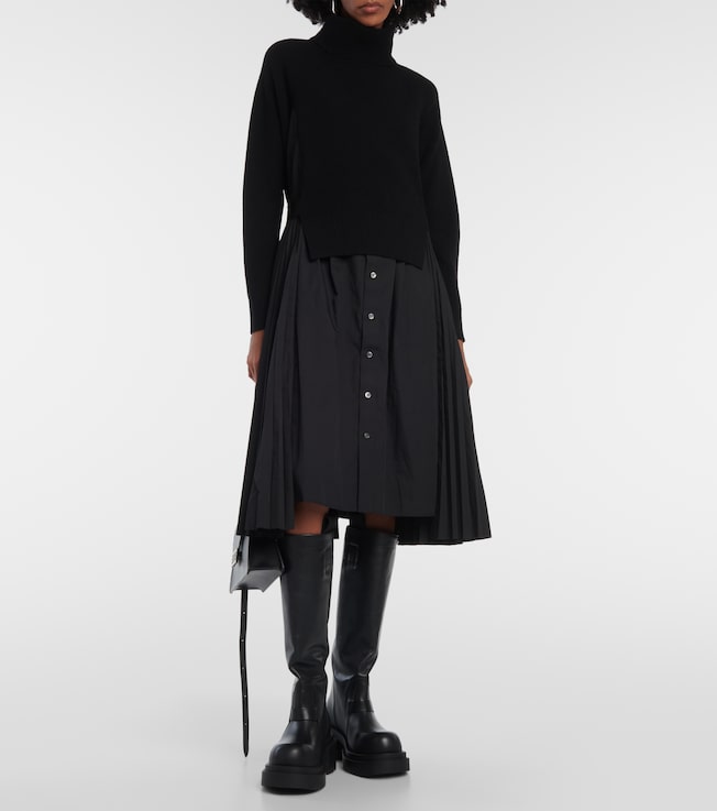 Sacai Turtleneck midi dress