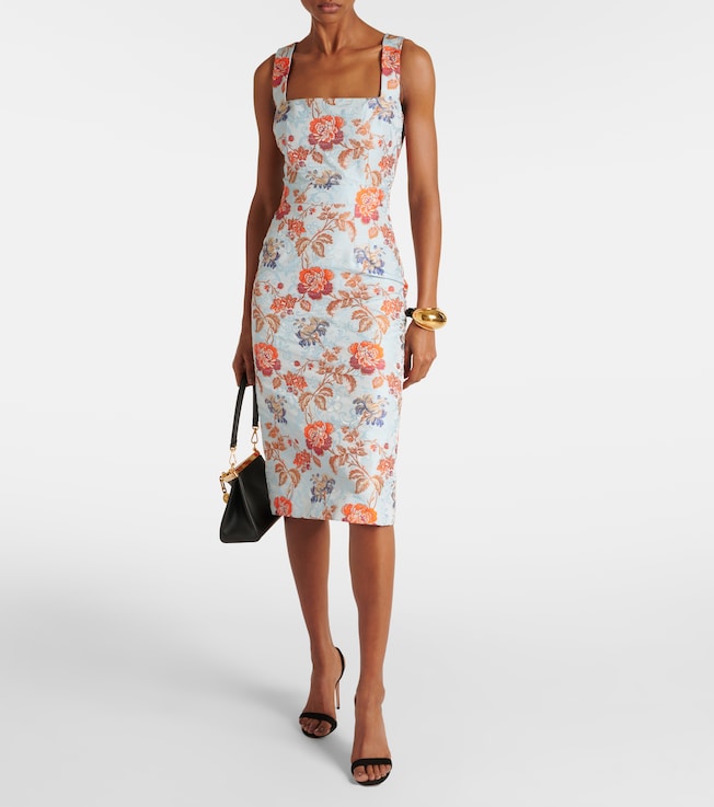 Etro Floral jacquard midi dress