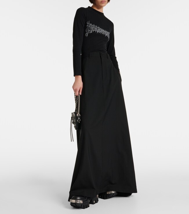 Balenciaga Hybrid wool skirt with pants